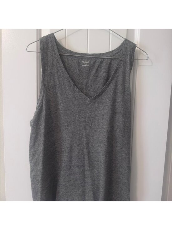 Tops - Charcoal Gray V-Neck Sleeveless Top